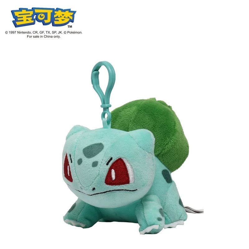 Japan Cartoon Pokemon Keychain | Pikachu Bulbasaur Charmander Squirtle Eevee Jigglypuff Psyduck Snoriax Mew PokeBall - Mascot Plush Doll Kawaii Decoration KawaiiGiftLand