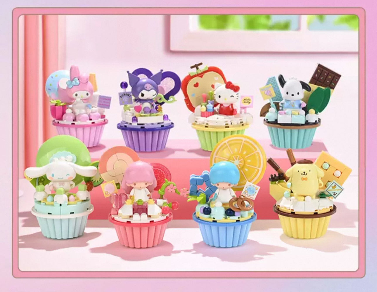 Sanrio Little Twin Stars Kiki Lala Dessert Peach & Lemon Cake Building Blocks Toy Collections KawaiiGiftLand