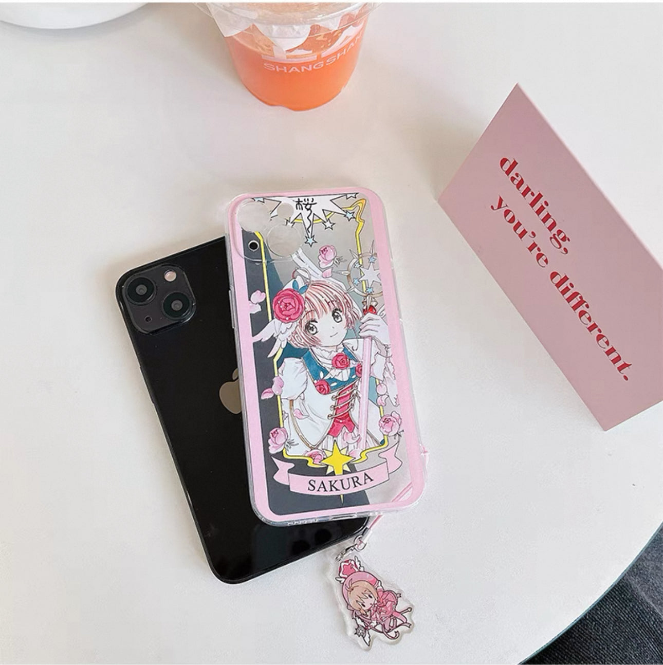 CardCaptorSakura Card Version Part 3 | Purple Flower & Rose - iPhone Case 6 7 8 PLUS SE2 XS XR X 11 12 13 14 15 16 Pro Promax 12mini 13mini KawaiiGiftLand