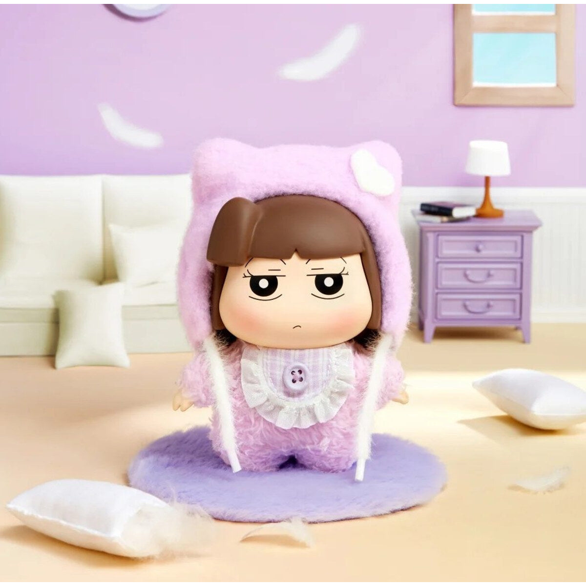 Sleepy Ai MINI plush figure in purple bunny onesie