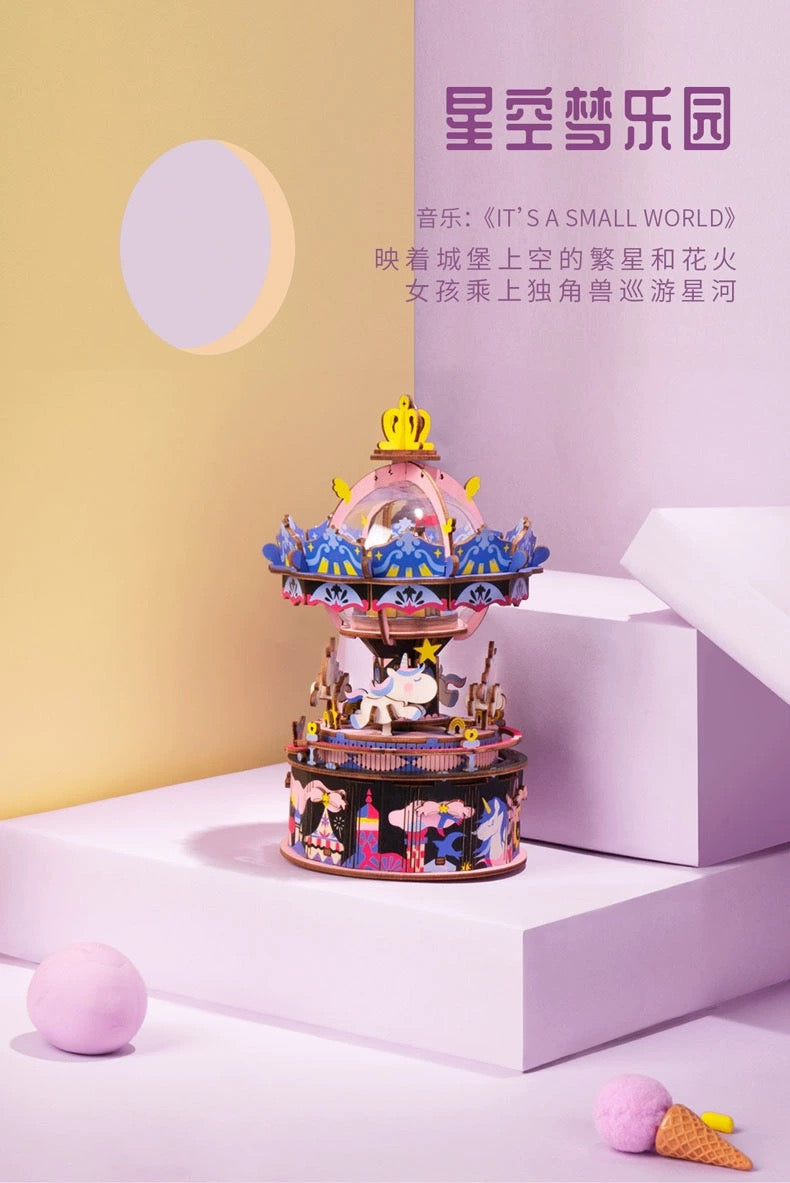 Craft Kits Wooden Music Box | Magic Fantasy Fairy Tale - DIY Handmade Mini World Miniature Gift