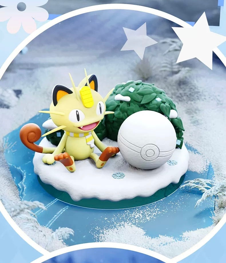 Pokemon Natural Fun Holiday Series | Pikachu Bulbasaur Eevee Psyduck Slowpoke Meowth - Anime Collectable Toys Figure KawaiiGiftLand