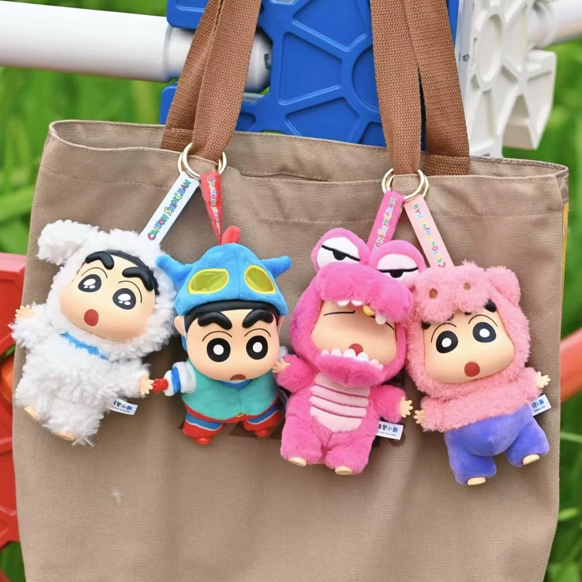 TopToy X Crayon Shin-chan Cosplay Party Part 1 Series Limited | ChocoBi Shiro Action Kamen Buriburi Elephant - Vinyl Face Plush Doll Figure Keychain Collectable Toys Mystery Blind Box