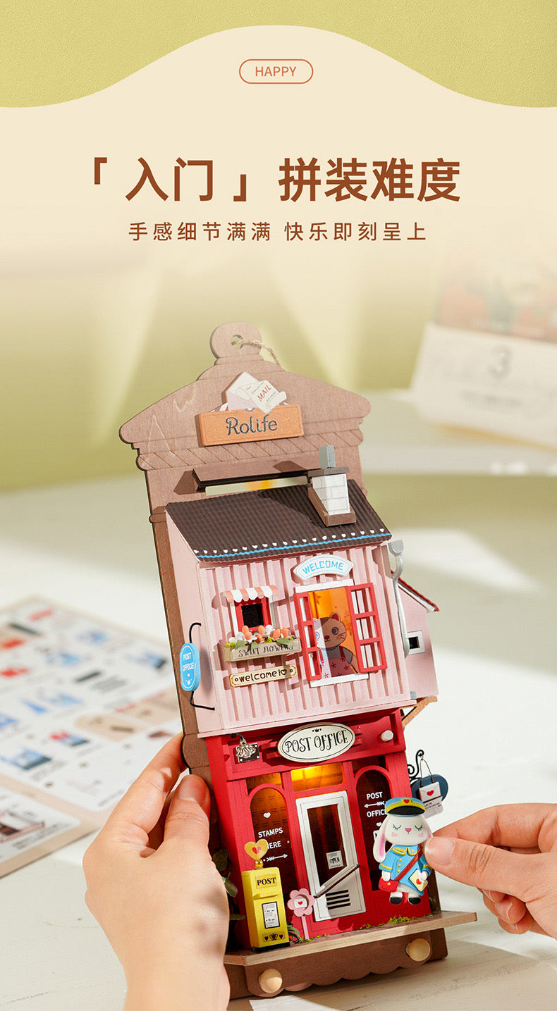 Craft Kits Wooden Hook Key Hanger | Animal Store - DIY Handmade Mini World Miniature Gift with LED Light Room Decoration