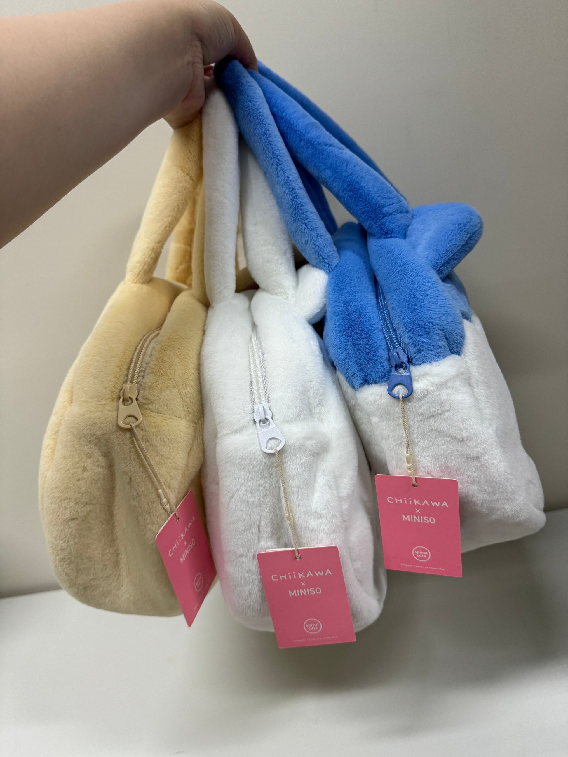 ChiiKawa X Miniso | ChiiKawa Hachiware Usagi Big Head Plush Bag - Kawaii items Room Decoration KawaiiGiftLand