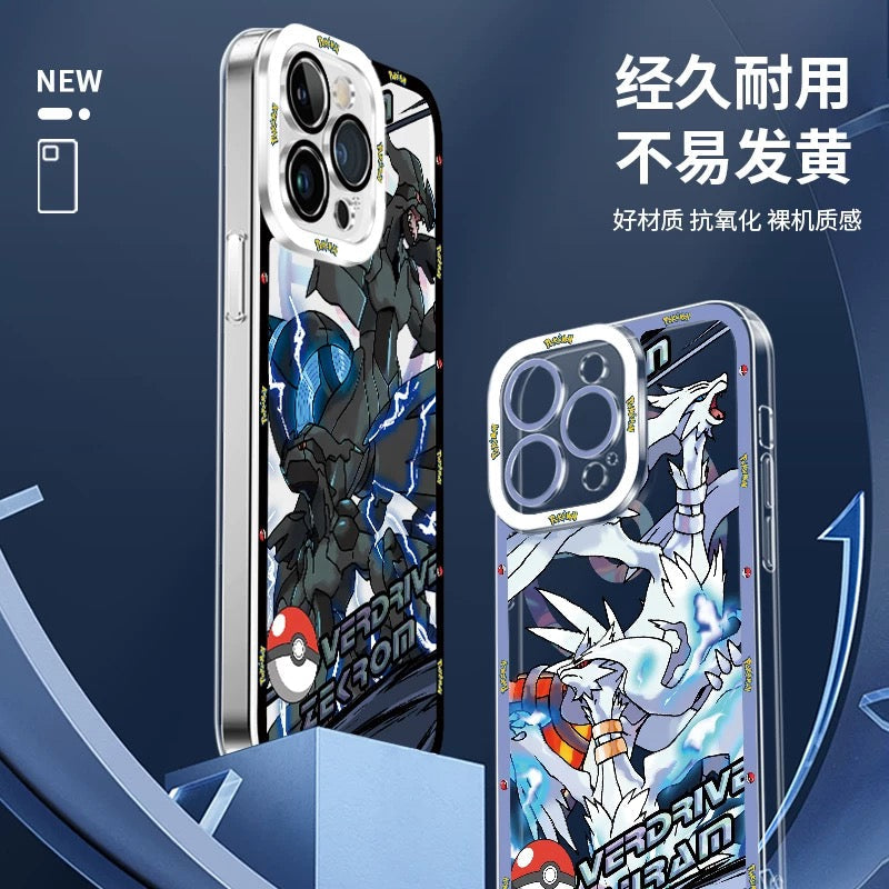Japan Cartoon Pokemon Mega Evolution Anime | Salamence Steelix Diancie Heracross - iPhone Case PLUS SE2 XS XR X 11 12 13 14 15 16 16e 17 17e Pro Promax 12mini 13mini