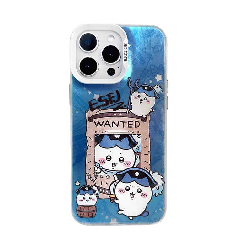 Japanese Cartoon ChiiKawa Pirates Laser Case | ChiiKawa Hachiware Usagi Momonga - iPhone Case 11 12 13 14 15 16 16e 17 17e 18 Pro Promax
