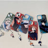 Japanese Anime Jujutsu Kaisen Phone Case with Strap | Satoru Yuji Megumi Nanami Kugisaki Nobara - iPhone Case PLUS SE2 XS XR X 11 12 13 14 15 16 16e 17 17e Pro Promax 12mini 13mini