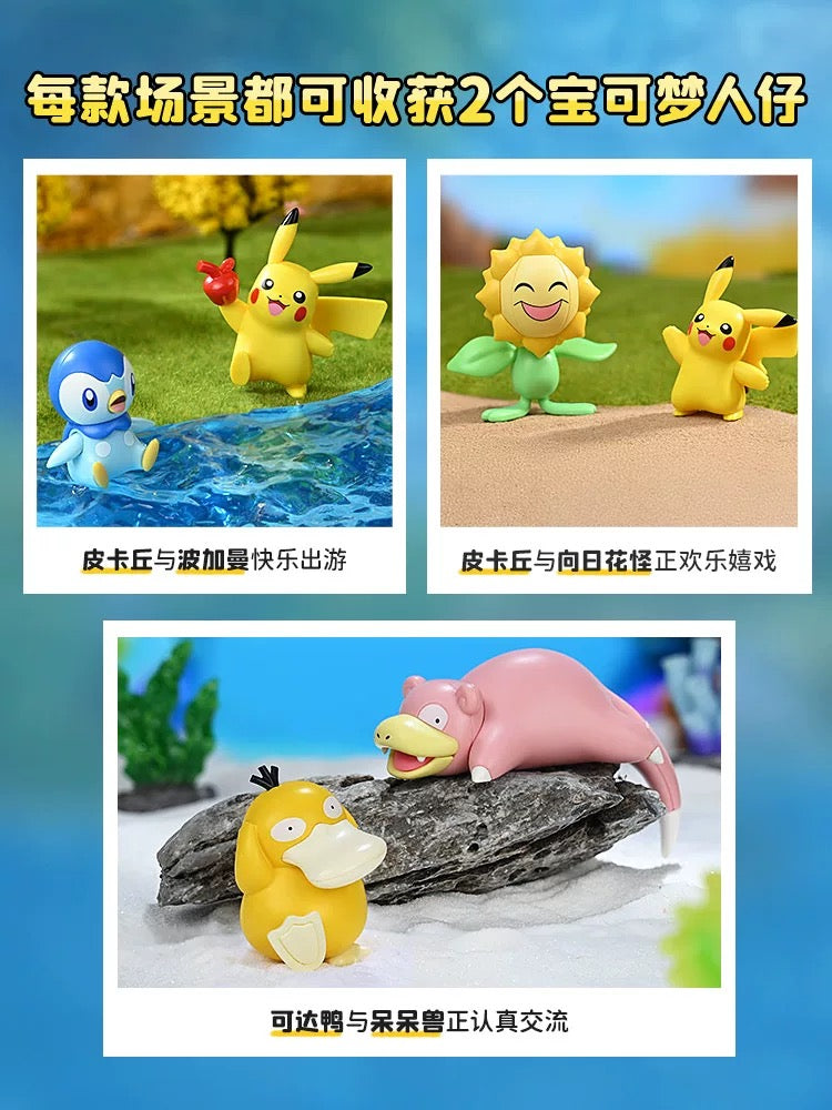 Pokemon Character Happy Memories Theme | Pikachu Piplup Sunflora Psyduck Slowpoke - Building Blocks Toy Collections KawaiiGiftLand
