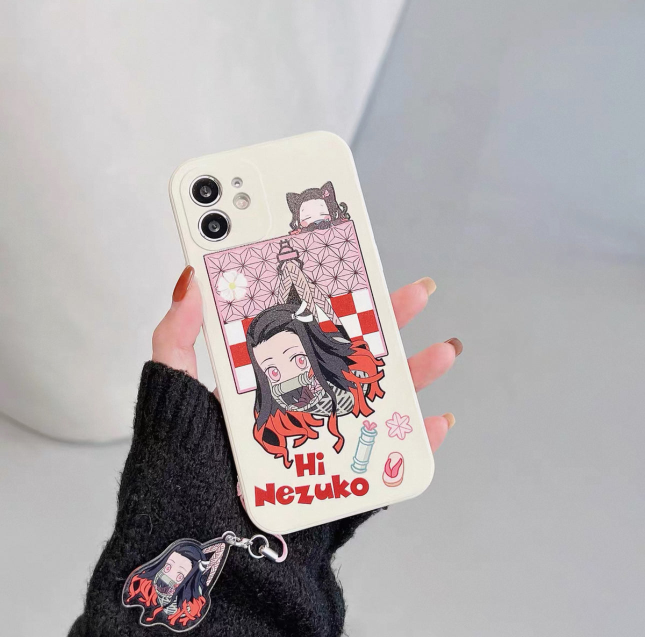 Japanese Anime Kimetsu no Yaiba Demon Slayer Pick Up Version | Tanjiro Zenitsu Inosuke Nezuko - iPhone Case PLUS SE2 XS XR X 11 12 13 14 15 16 Pro Promax 12mini 13mini KawaiiGiftLand
