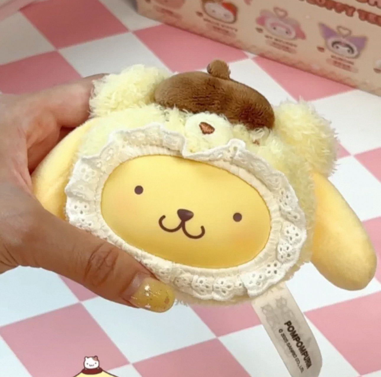 TopToy Sanrio Characters Fluffy Teddy Bear | Hello Kitty My Melody Kuromi Cinnamoroll Pompompurin Pochacco - Vinyl Face Plush Doll Collectable Toys Mystery Blind Box