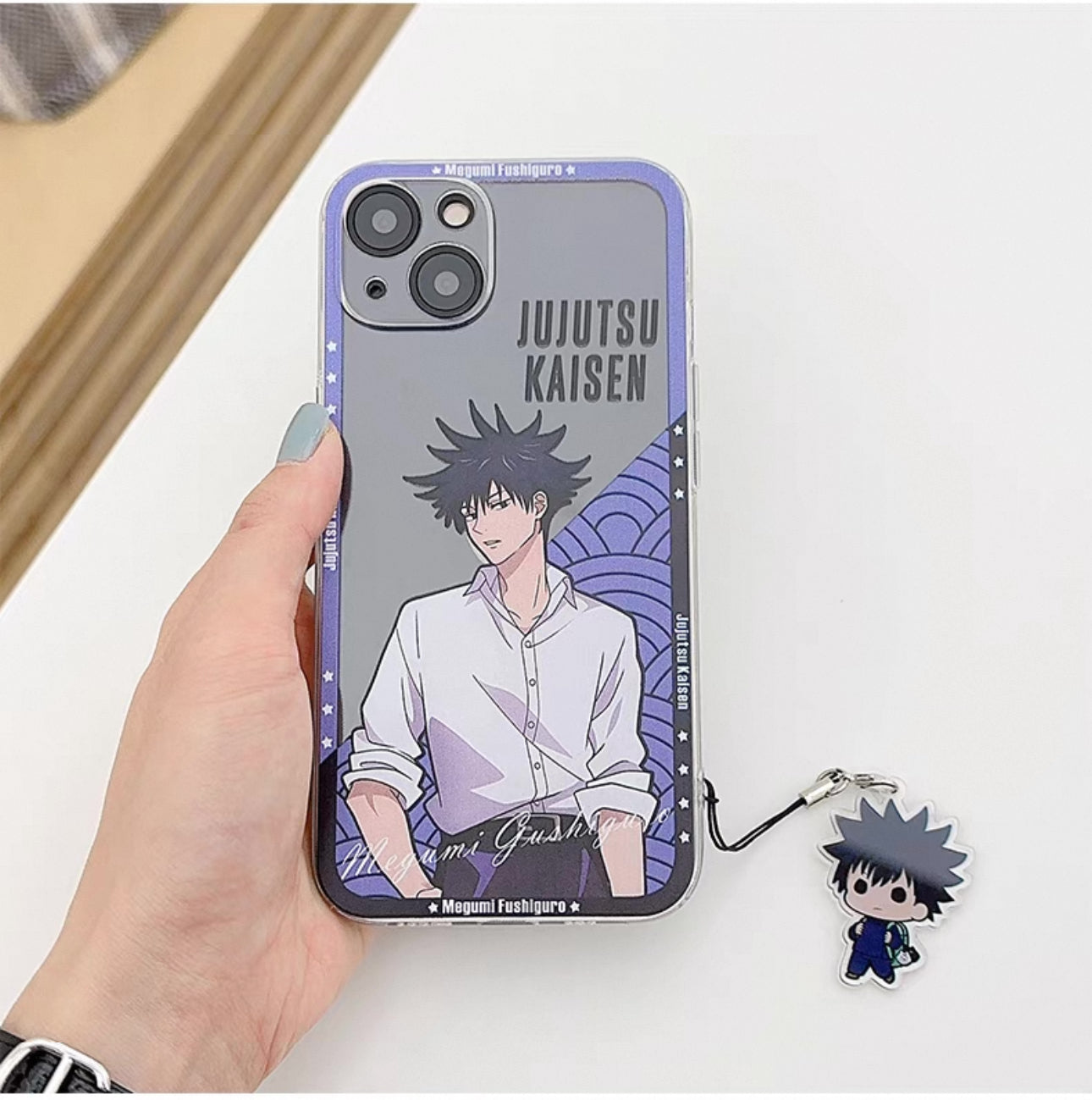 Japanese Anime Jujutsu Kaisen Clean Phone Case with Strap | Satoru Yuji Megumi Inumaki Toge - iPhone Case 7 8 PLUS SE2 XS XR X 11 12 13 14 15 16 Pro Promax 12mini 13mini KawaiiGiftLand