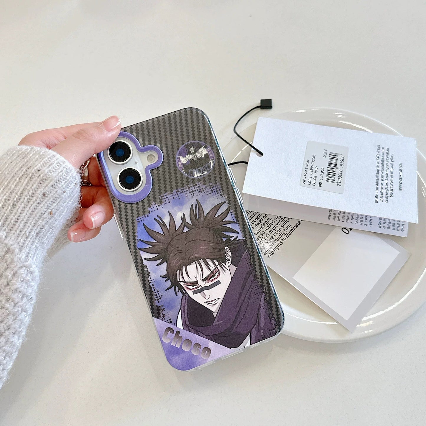 Japanese Anime Jujutsu Kaisen Laser Case Dark Background Version | Yuji Yuta Megumi Choso - Phone Case Samsung Galaxy S26 S25 S24 S23 S22 S21 FE Ultra Edge