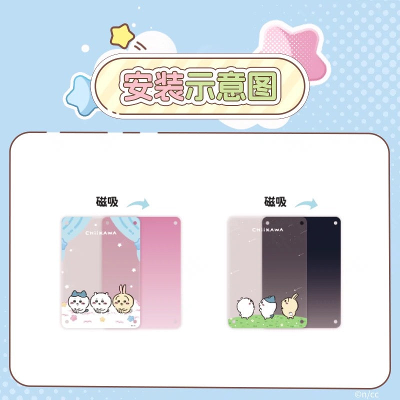 ChiiKawa X Miniso | ChiiKawa Hachiware Usagi Watching Shooting Star Acrylic Cardholder - Kawaii items Room Decoration Item KawaiiGiftLand