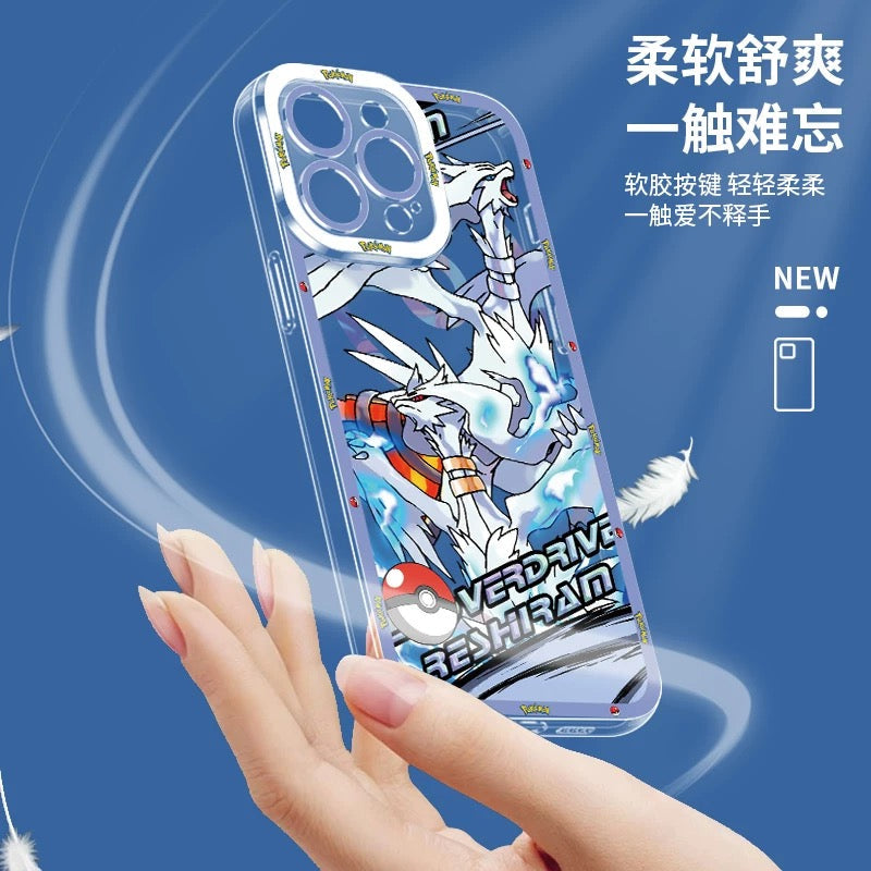 Japan Cartoon Pokemon Mega Evolution Anime | Salamence Steelix Diancie Heracross - Phone Case Samsung Galaxy S26 S25 S24 S23 S22 S21 FE Ultra Edge