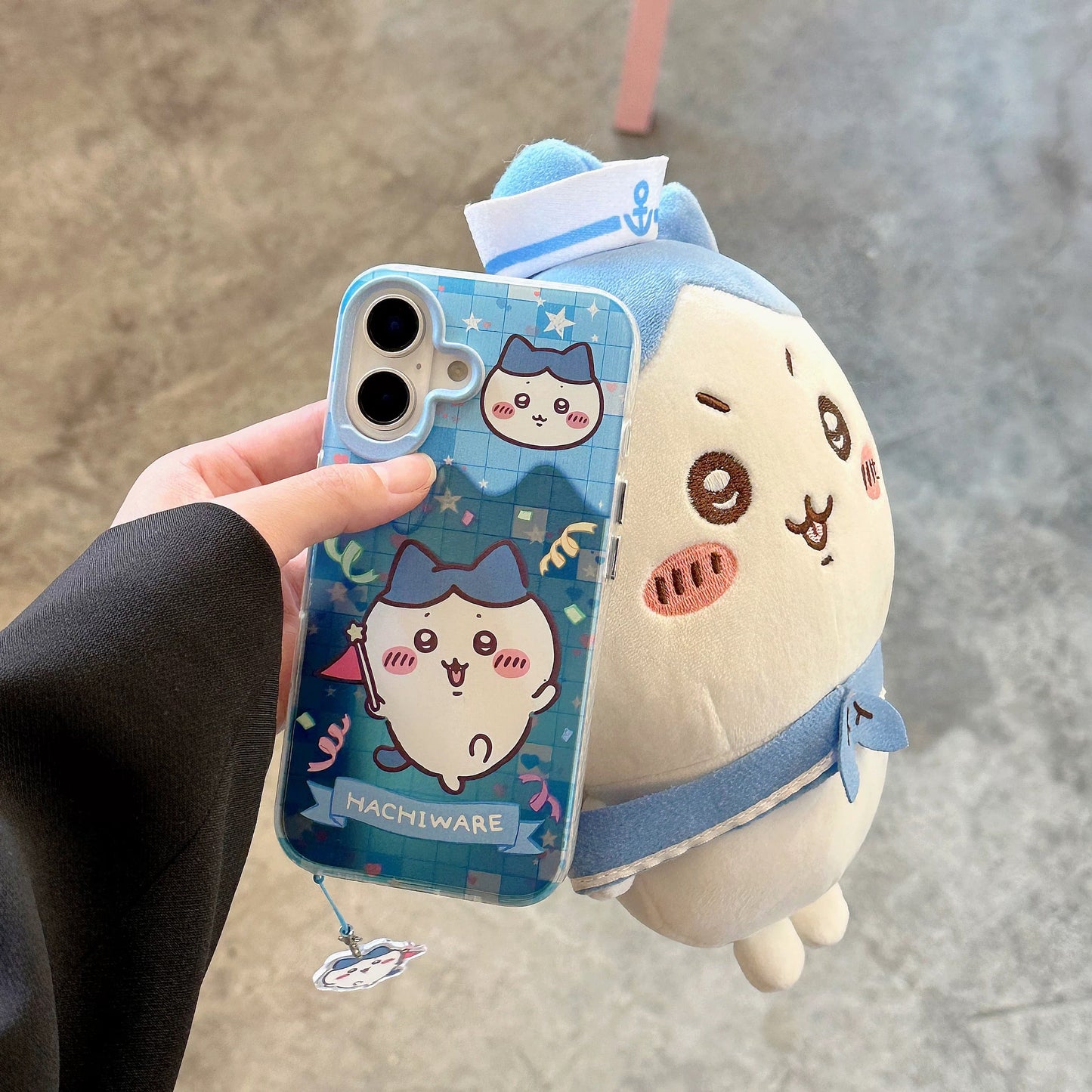 Japanese Cartoon ChiiKawa Laser Phone Case with Strap | Happy Party Chiikawa Hachiware Usagi Momonga - Phone Case Samsung Galaxy S26 S25 S24 S23 S22 S21 FE Ultra Edge