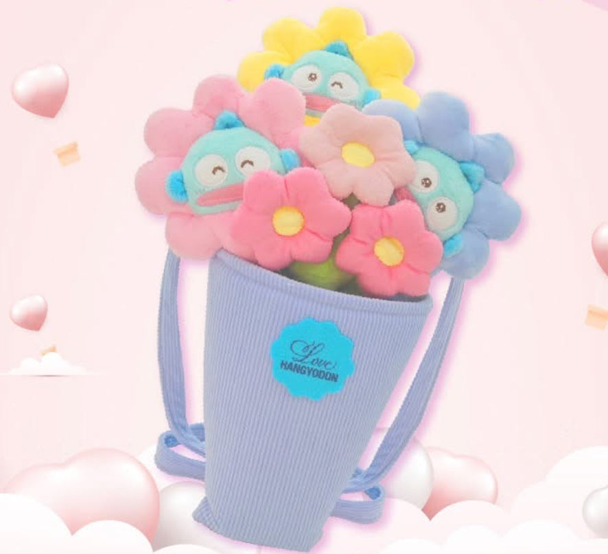 Sanrio x 7-11 Valentine Limited Edition | Hangyodon Pastel Flowers Bouquet Bag Gift Box - Valentine Wedding Gift