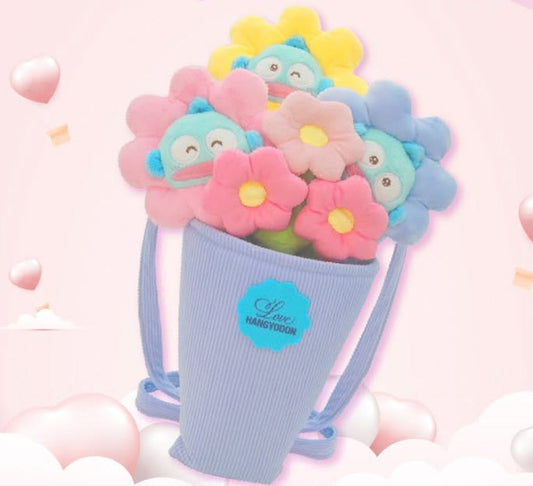 Sanrio x 7-11 Valentine Limited Edition | Hangyodon Pastel Flowers Bouquet Bag Gift Box - Valentine Wedding Gift