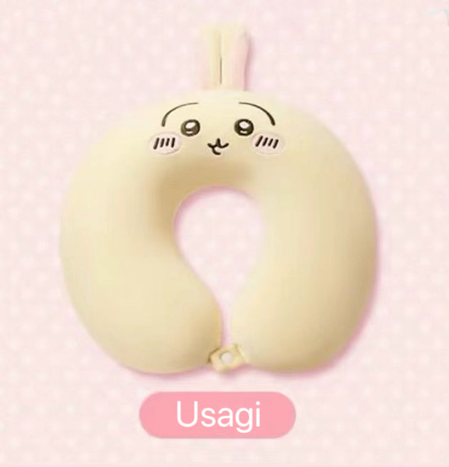 ChiiKawa X Miniso | ChiiKawa Hachiware Usagi Neck Pillow - Airplane Pillow Kawaii items Room Decoration KawaiiGiftLand