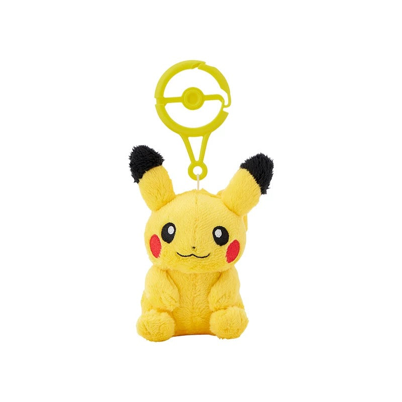 Japan Cartoon Pokemon Center Pokeball Keychain 1st Generation | Pikachu Bulbasaur Charmander Squirtle Mew - Mascot Mini Plush Doll KawaiiGiftLand