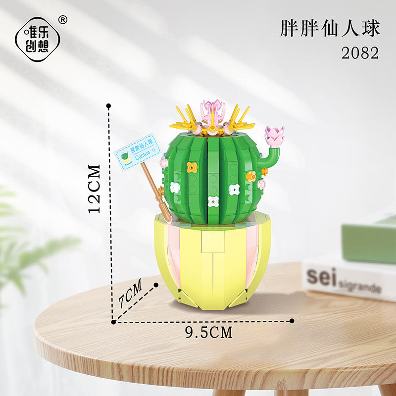 Mini Block Building Flower Dairy | Rose Jasmine Lilybell Daisy Cactus - Tiny Particle Assembly DIY Handmade Gift KawaiiGiftLand