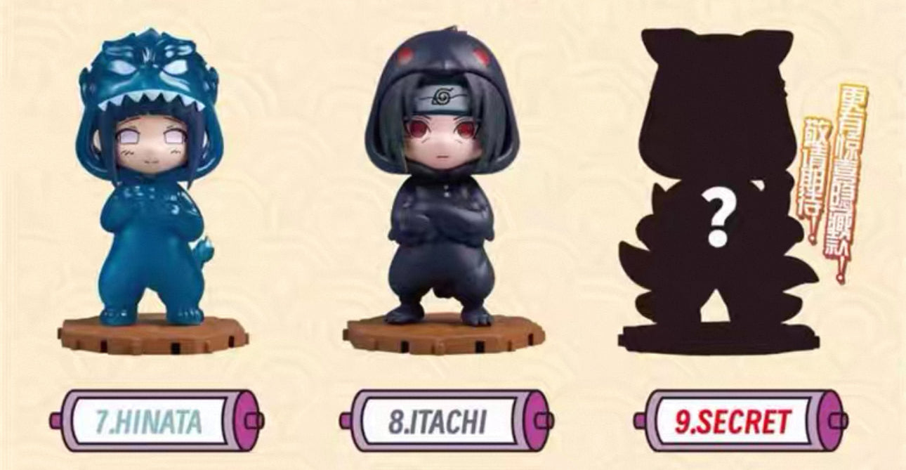 BN Figure X Naruto Ninja Part 1 Series Limited Edition | Naruto Shippuuden with Pajamas Naruto Sasuke Sakura Kakashi Gaara Hinata Itachi - Figure Collectable Toys Mystery Blind Box