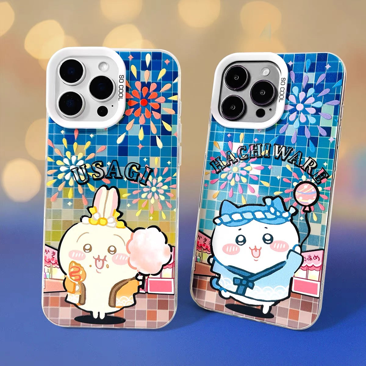 Japanese Cartoon ChiiKawa Summer Festival Laser Case | ChiiKawa Hachiware Usagi Momonga - Phone Case Samsung Galaxy S26 S25 S24 S23 S22 S21 FE Ultra Edge