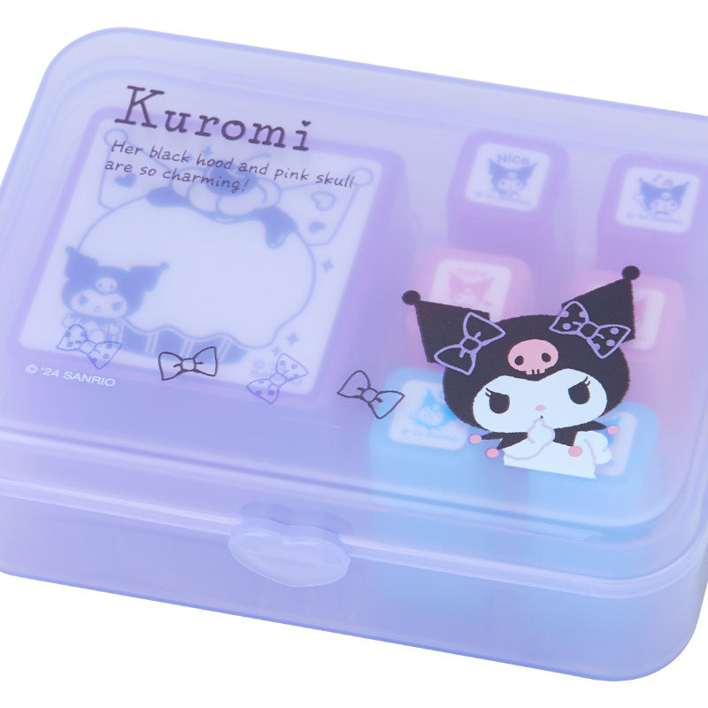 Sanrio Japan Kuromi Stamp Set with Oil Ink - Kawaii Stationery KawaiiGiftLand