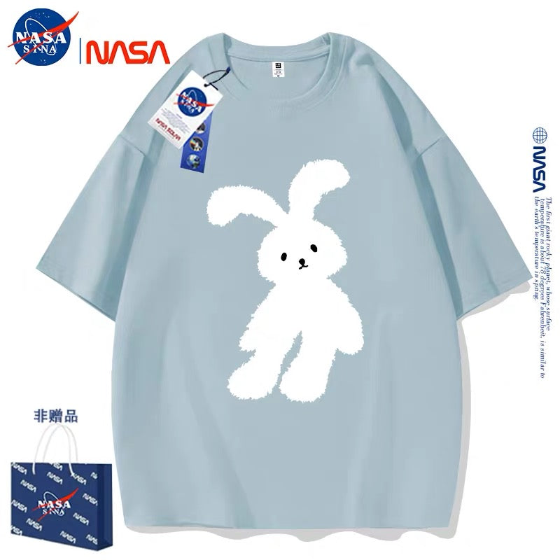 Cute Animals Rabbit Style T-Shirt Series | White Teddy Rabbit Part2 - Kawaii Fashion Items for Child & Adult