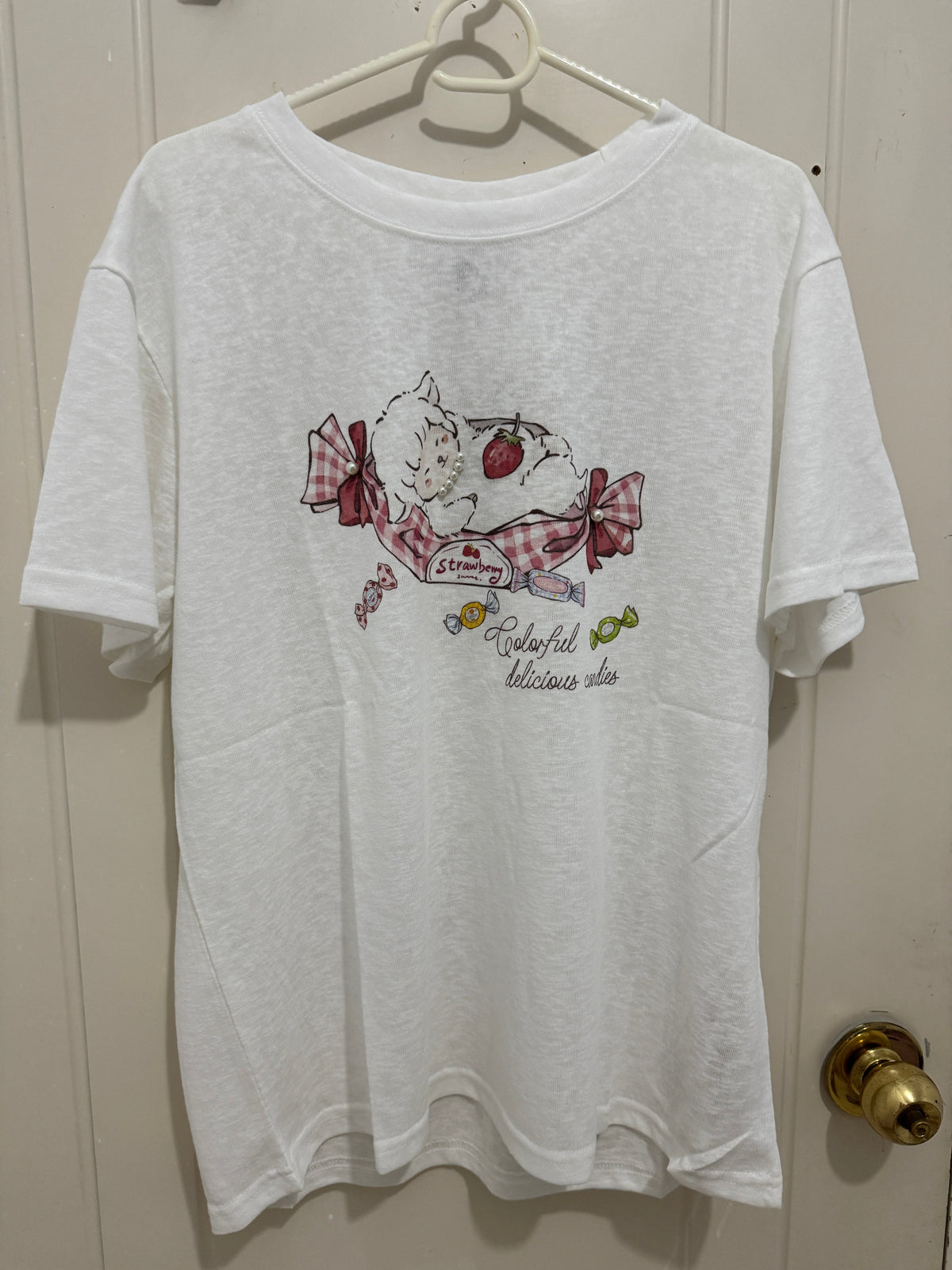 Korean Fashion Cute Animals Style T-Shirt Series | Sheep with Sweets - Kawaii Fashion Items