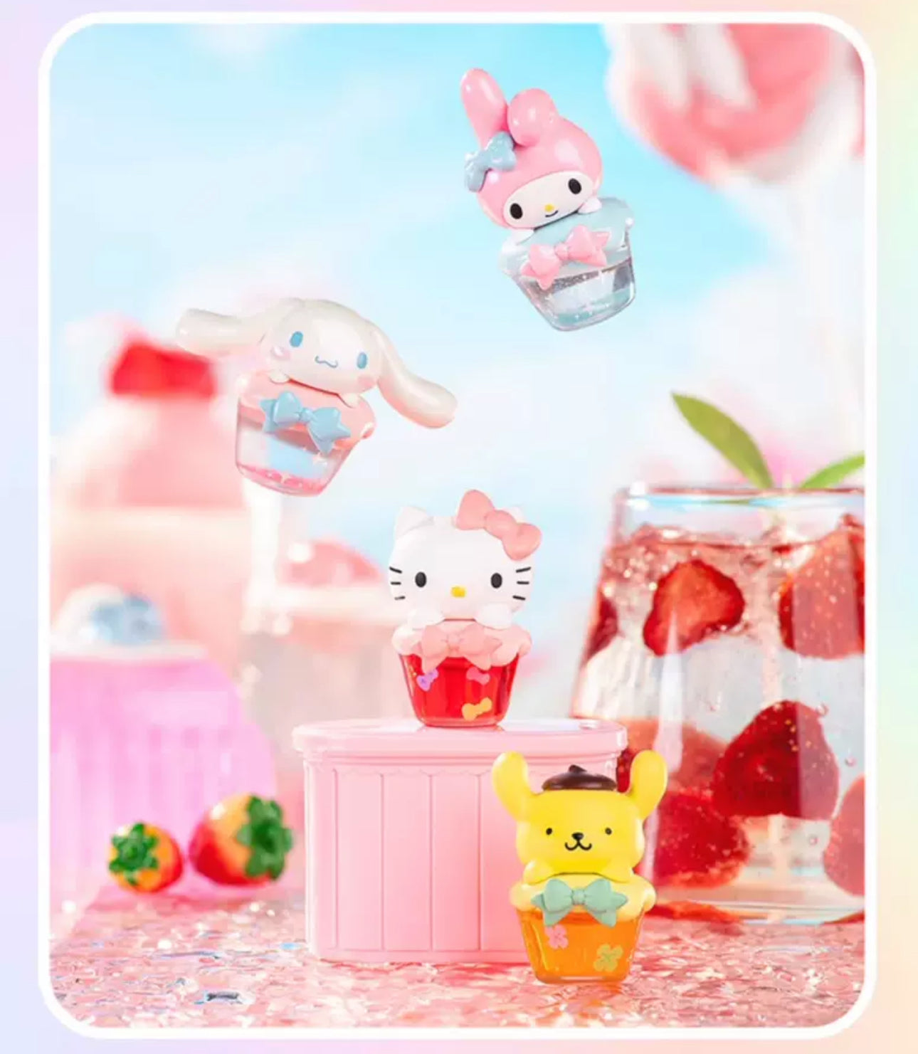 Sanrio Characters Colourful Drinks Mini Series | Hello Kitty My Melody Kuromi Cinnamoroll Pompompurin Pochacco - Kawaii Collectable Toys Toy Collection KawaiiGiftLand