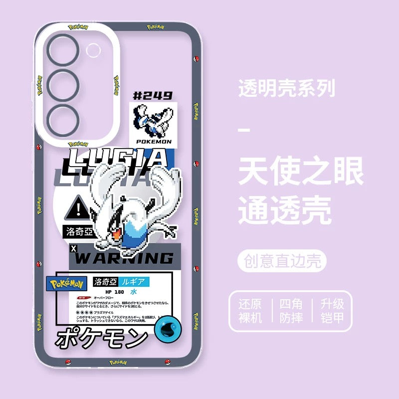 Japan Cartoon Pokemon Game Pixel Version | Ho-Oh Lugia Groudon Kyogre Entei Suicune Raikou Yveltal - Phone Case Samsung Galaxy S26 S25 S24 S23 S22 S21 FE Ultra Edge