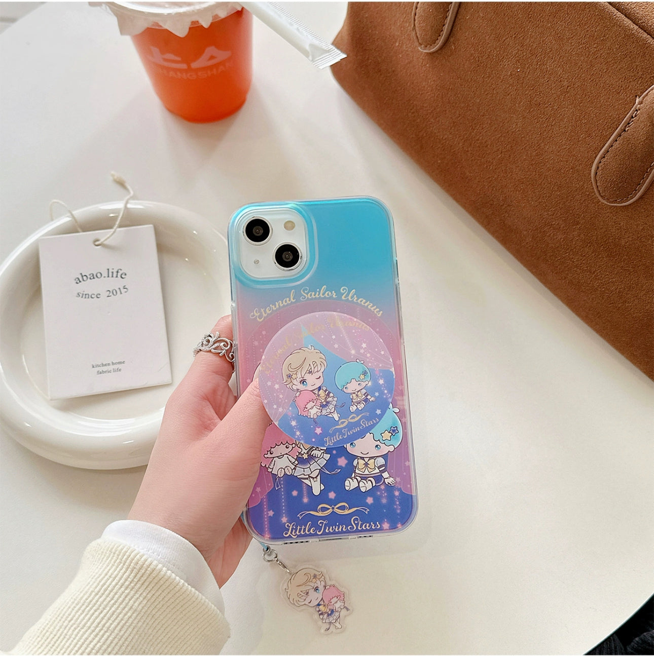 Japanese Cartoon iPhone Case with Strap | Laser Sailor Girl X Little Twin Stars Pochacco - iPhone Case Phone Case 7 8 PLUS SE2 XS XR X 11 12 13 14 15 16 Pro Promax 12mini 13mini KawaiiGiftLand