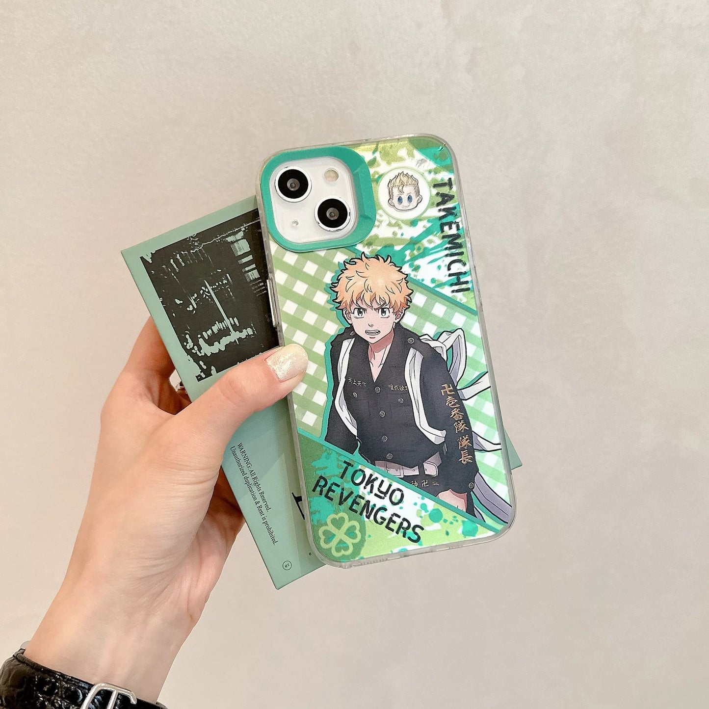 Japanese Anime Tokyo Revengers Laser Phone Case | Mikey Takemichi Draken Chifuyu - iPhone Case 7 8 PLUS SE2 XS XR X 11 12 13 14 15 16 Pro Promax 12mini 13mini KawaiiGiftLand