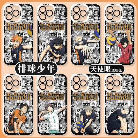 Japanese Anime Haikyu!! Comic with Anime Style | Hinata Tobio Kei Kuroo Nishinoya Oikawa Koushi  - iPhone Case PLUS SE2 XS XR X 11 12 13 14 15 16 16e 17 17e Pro Promax 12mini 13mini