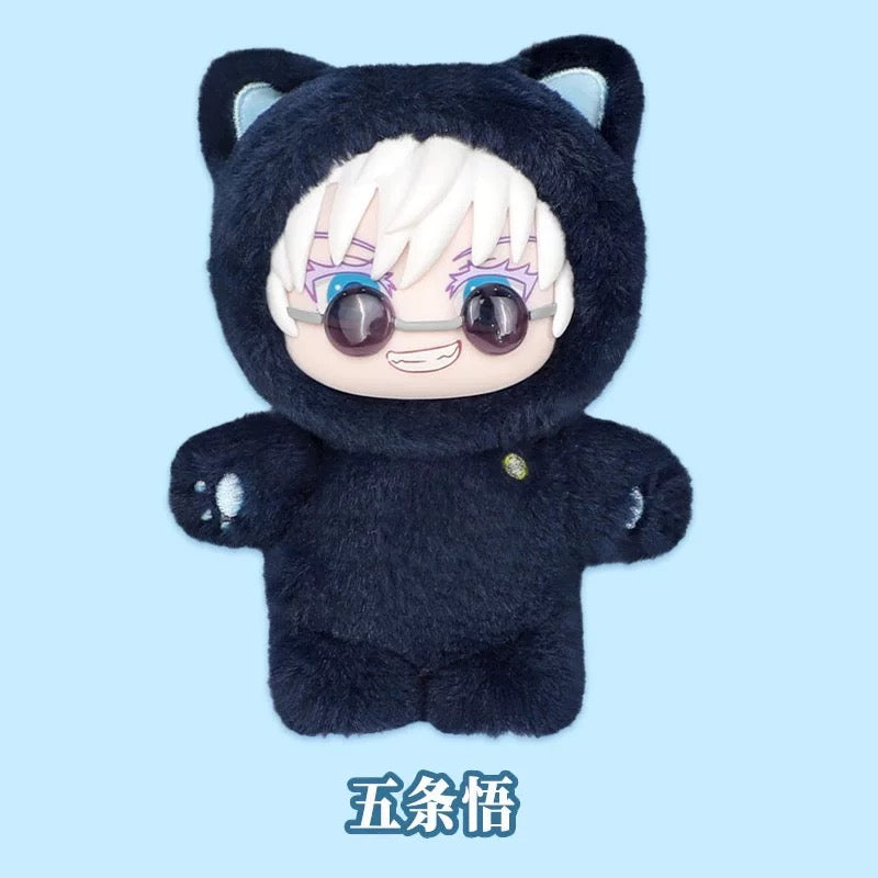 Eaki X Jujutsu Kaisen Part 1 Series Limited Edition | Cat Ear Plushie Satoru Geto Suguru Nanami Ieiri Shoko Fushiguro Toji Haibara Yu - Vinyl Face Plush Doll Figure Keychain Collectable Toys Mystery Blind Box