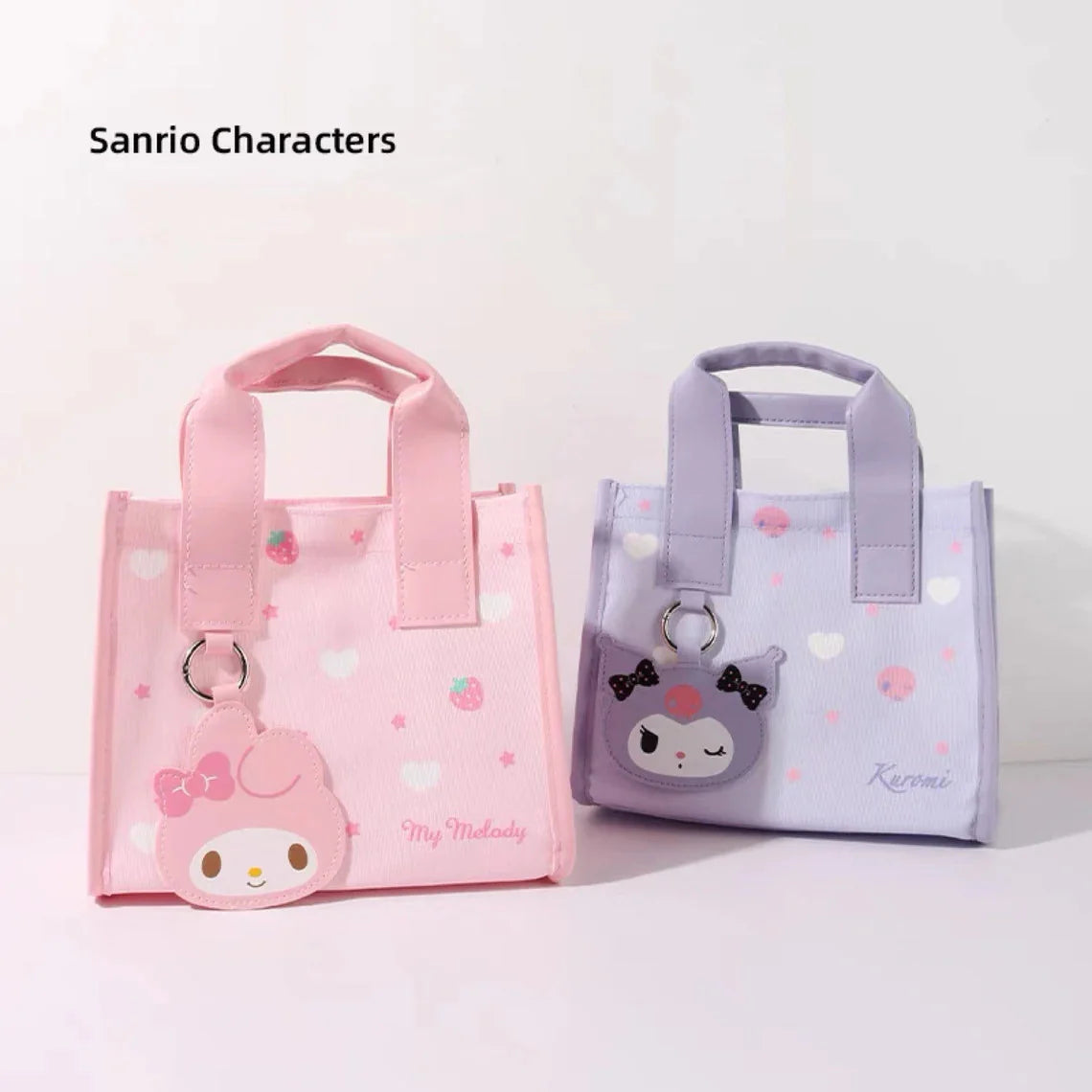 Sanrio Cinnamoroll My Melody Kuromi Lunch Handbag with Character Accessory Small Tote Bag KawaiiGiftLand