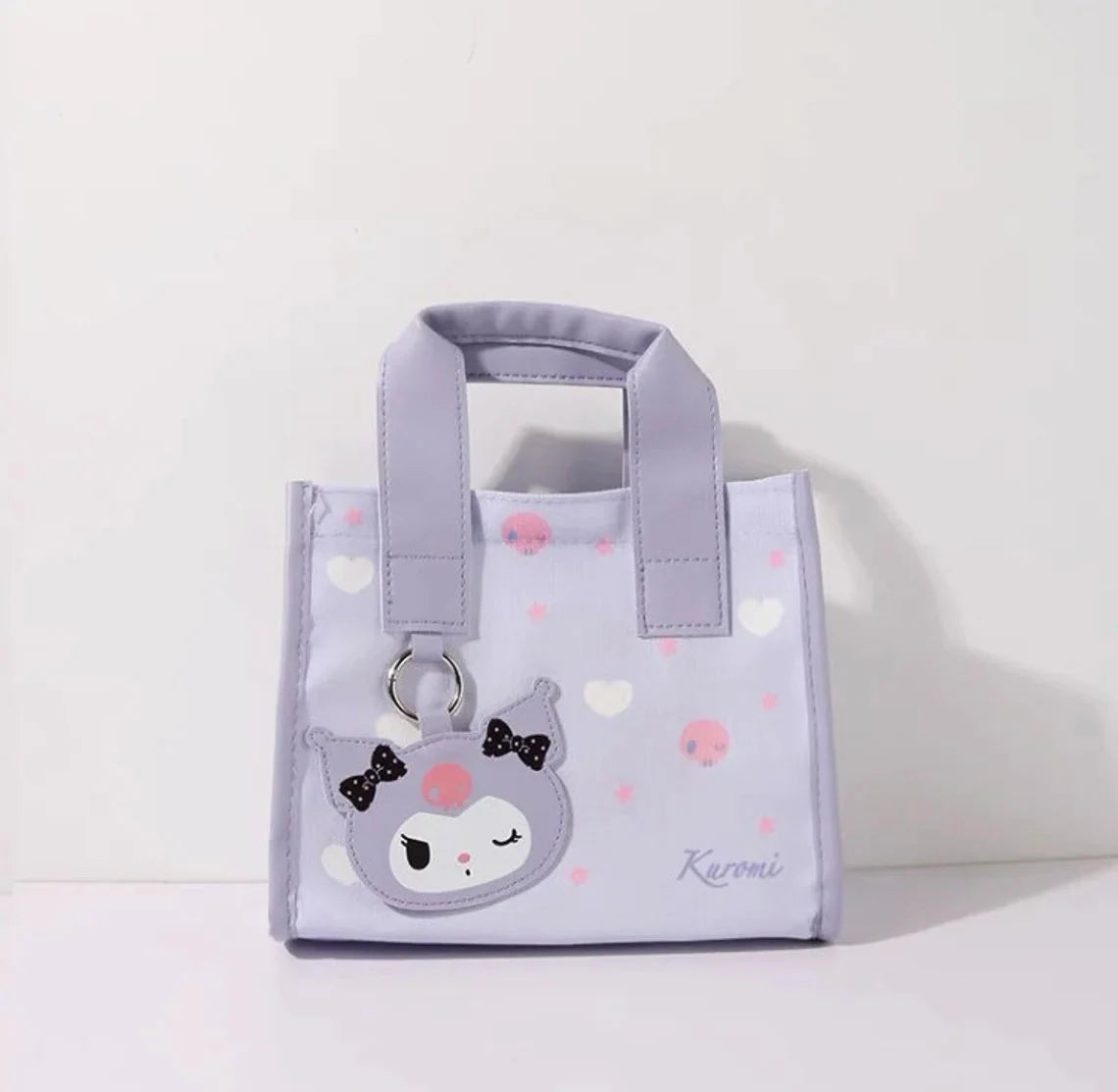 Sanrio Cinnamoroll My Melody Kuromi Lunch Handbag with Character Accessory Small Tote Bag KawaiiGiftLand