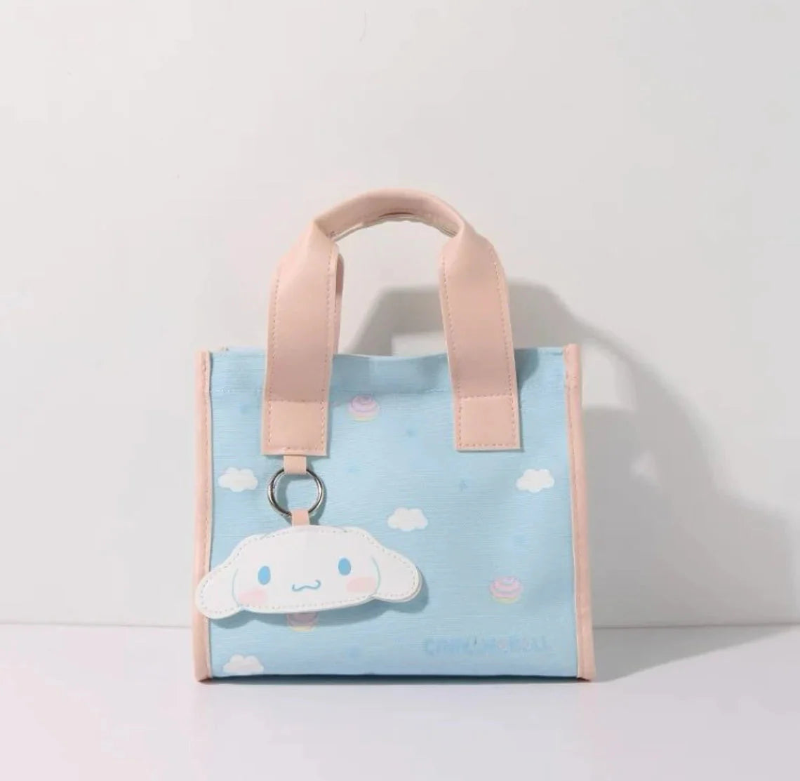 Sanrio Cinnamoroll My Melody Kuromi Lunch Handbag with Character Accessory Small Tote Bag KawaiiGiftLand