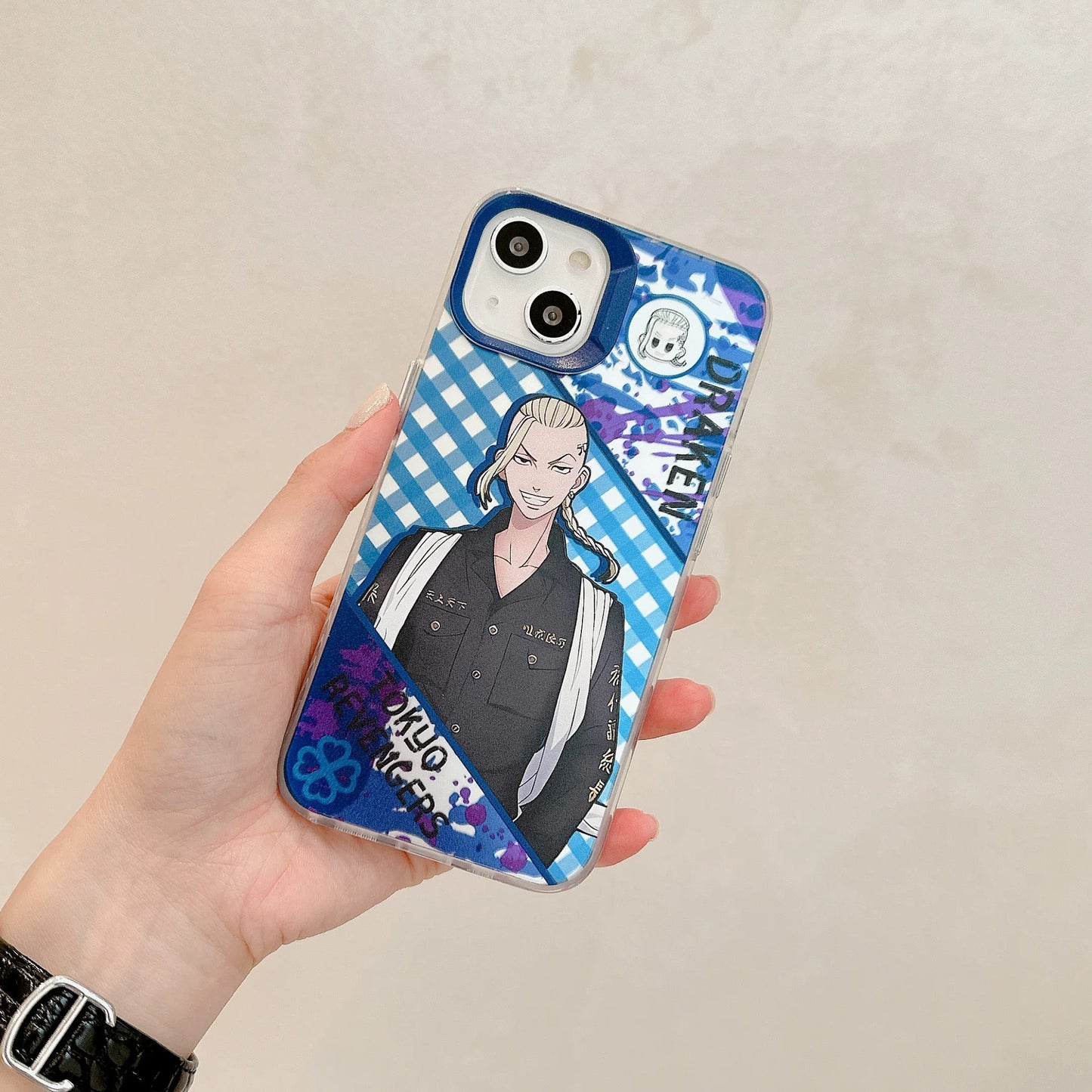 Japanese Anime Tokyo Revengers Laser Phone Case | Mikey Takemichi Draken Chifuyu - iPhone Case 7 8 PLUS SE2 XS XR X 11 12 13 14 15 16 Pro Promax 12mini 13mini KawaiiGiftLand