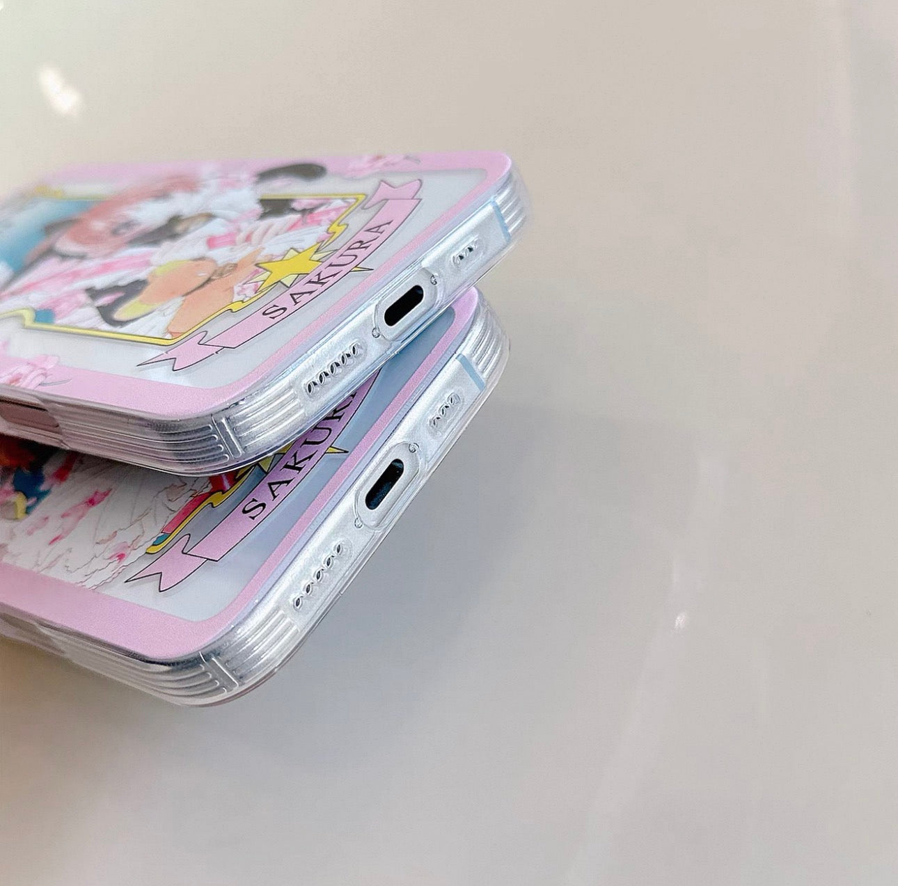 Cardcaptor Sakura Card Version Part 5 | Black & White Cat Sakura - iPhone Case PLUS SE2 XS XR X 11 12 13 14 15 16 16e 17 17e Pro Promax 12mini 13mini