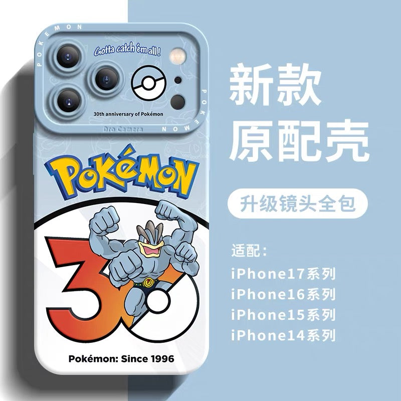 日本語漫画ポケモンシリコンケース ポケモン30周年バージョン Part6 | カイリキー サイドン ベトベトン パルシェン プテラ エビワラー サワムラー ガルーラ 8スタイル - スマホケース Samsung Galaxy S26 S25 S24 S23 FE Ultra Edge