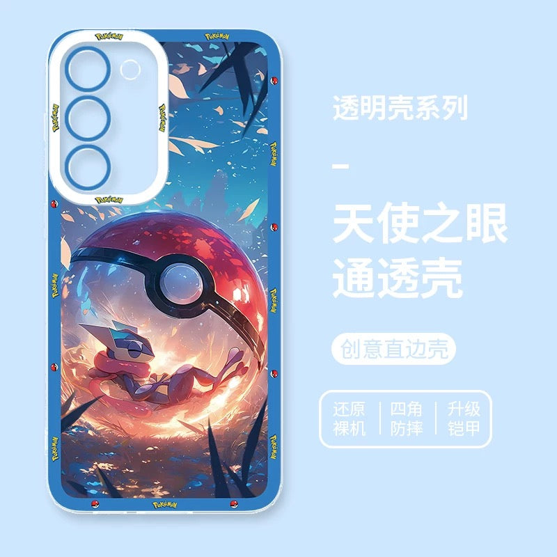 Japan Cartoon Pokemon Sweet Dream in Pokeball | Pikachu Gengar Greninja Squirtle Lucario Bulbasaur - Phone Case Samsung Galaxy S26 S25 S24 S23 S22 S21 FE Ultra Edge
