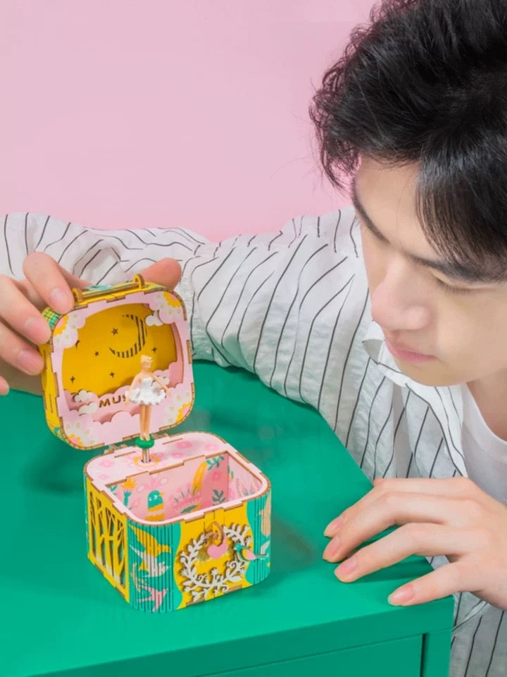 Craft Kits Wooden Music Box | Playful & Fun - DIY Handmade Mini World Miniature Gift