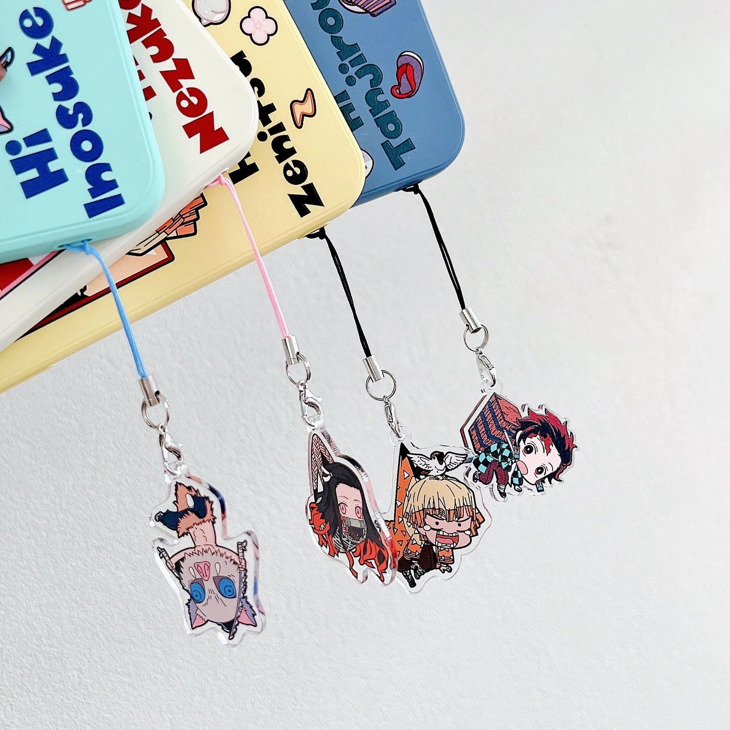 Japanese Anime Kimetsu no Yaiba Demon Slayer Pick Up Version | Tanjiro Zenitsu Inosuke Nezuko - iPhone Case PLUS SE2 XS XR X 11 12 13 14 15 16 Pro Promax 12mini 13mini KawaiiGiftLand
