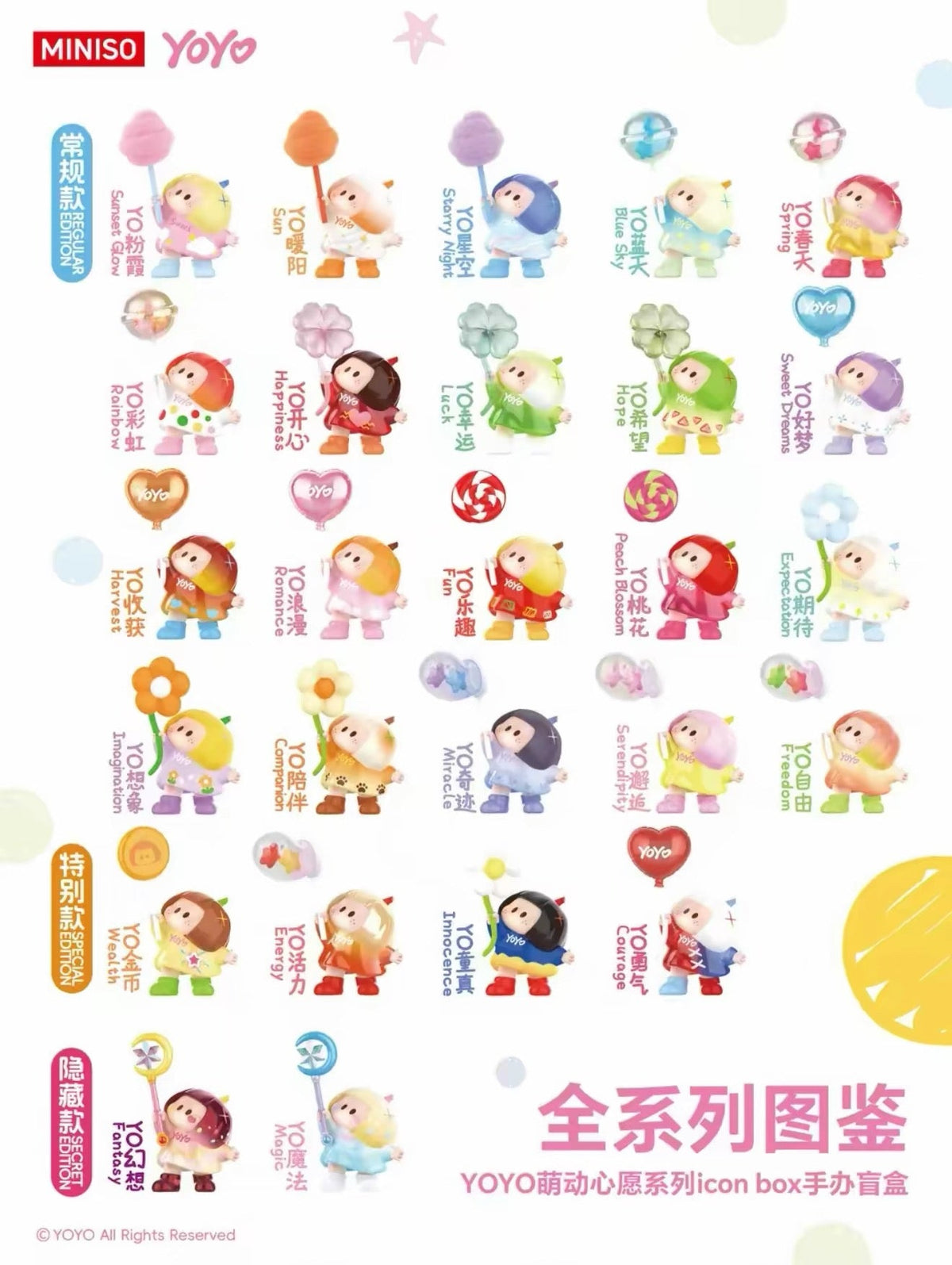 YOYO Chan Mini Figure Part 1 | YOYO Budding Wish Suprise Iconbox Collection - Collectable Toys Mystery Blind Box