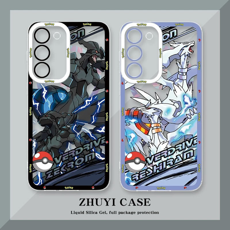 Japan Cartoon Pokemon Mega Evolution Anime | Salamence Steelix Diancie Heracross - Phone Case Samsung Galaxy S26 S25 S24 S23 S22 S21 FE Ultra Edge
