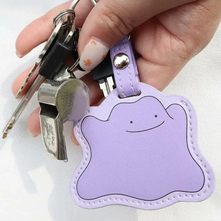 Japan Pokemon Leather Keychain | Pikachu Ditto Genger Key Holder - Kawaii Item Cute Accessories KawaiiGiftLand