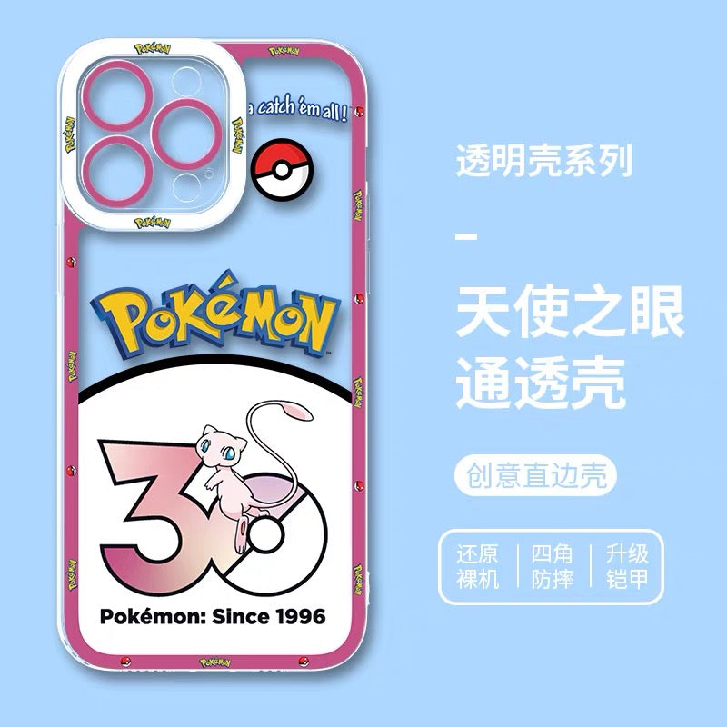 เคสไอโฟนลายการ์ตูนโปเกมอนจากญี่ปุ่น ฉลองครบรอบ 30 ปี Part1 | มิวทู ชาร์แมนเดอร์ แกงการ์ ปิกาจู สควิร์ทเทิล เร็คควอซ่า มิว เกรนินจา 8 แบบ สำหรับ iPhone SE2 XS XR X 11 12 13 14 15 16 16e 17 17e Pro Promax 12mini 13mini