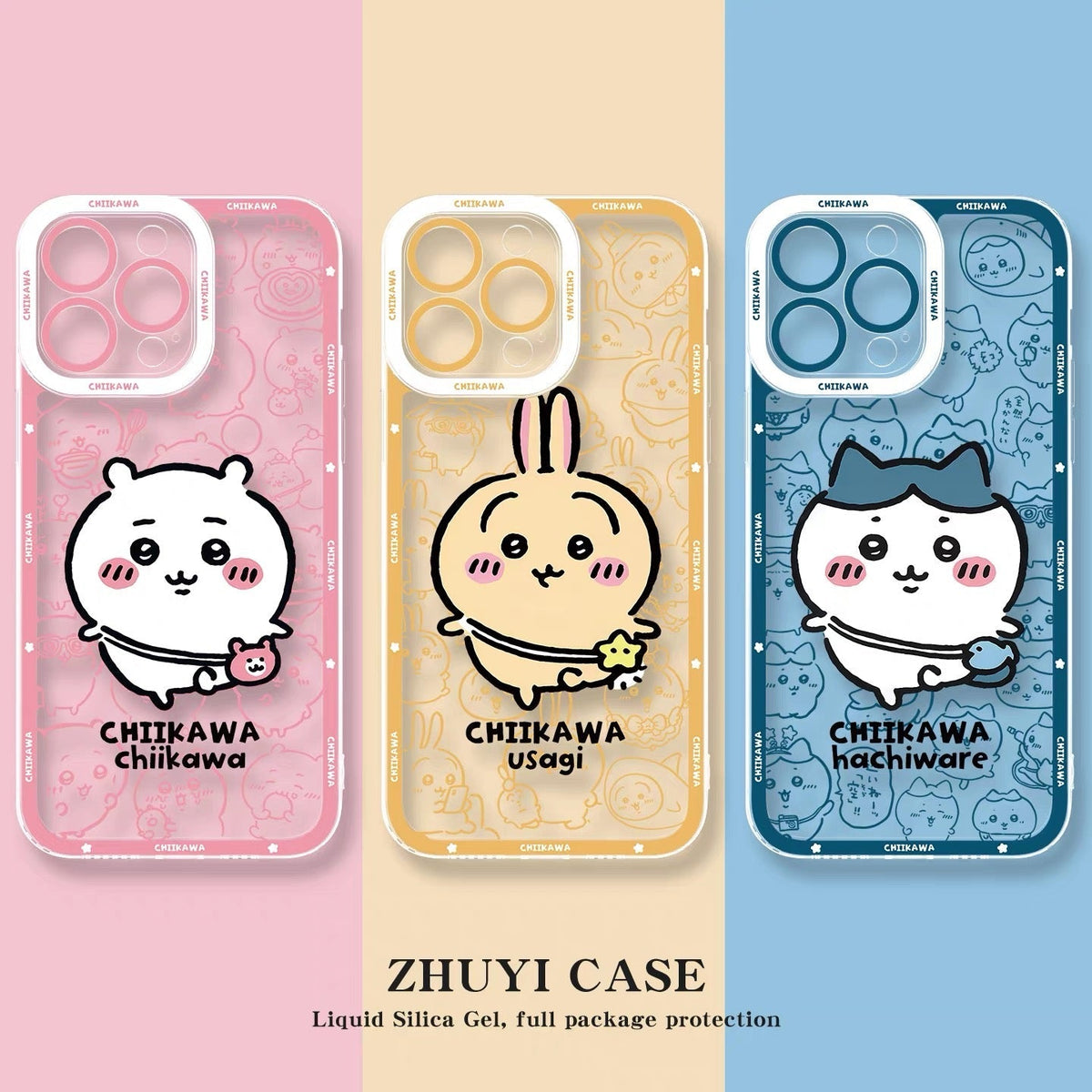 Japanese Cartoon Chiikawa Outing Daily with Comic | Chiikawa Hachiware Usagi Momonga Kurimanju Rakko Shisa Furuhonya 8 Styles - iPhone Case PLUS SE2 XS XR X 11 12 13 14 15 16 16e 17 17e 18 Pro Promax 12mini 13mini